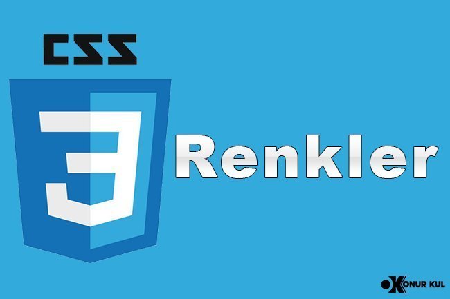 CSS Renkler (Colors)