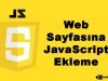 Web Sayfasına JavaScript Ekleme